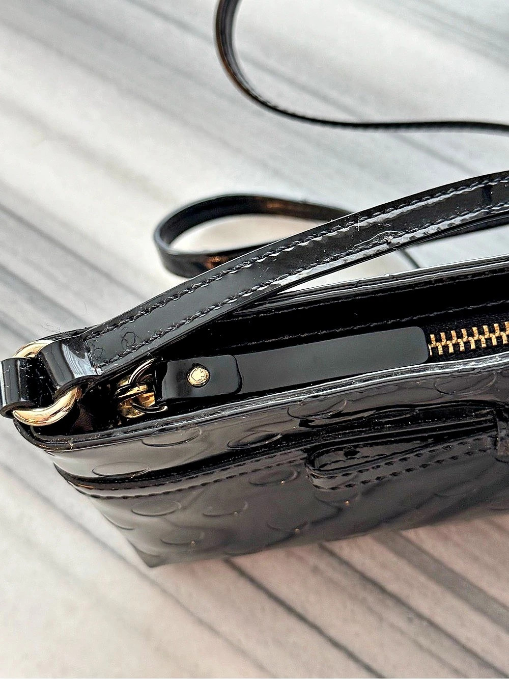 Kate Spade Camellia Street Amy Leather Crossbody Purse - Black - Picture 6 of 9